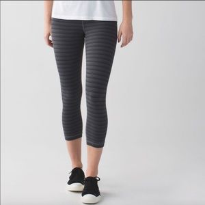 Lululemon Wunder Under Crop in Textured Stripe